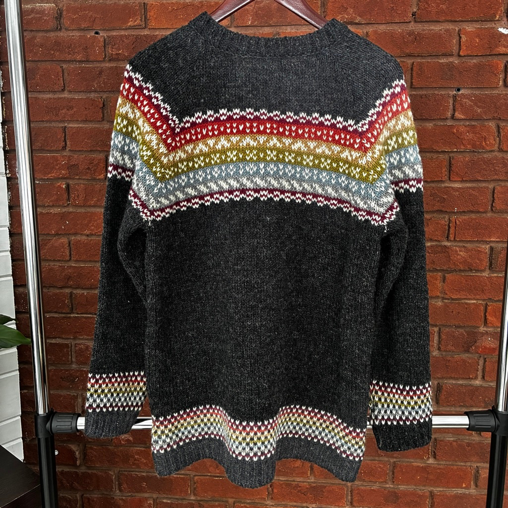 Pachamama 100% Wool Fair Isle Sweater Women’s Sm Scandi Style Nordic Cottagecore - Picture 8 of 15